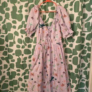 Hill House Sea Creatures Ophelia Nap Dress L Large